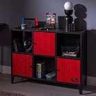 Mesh-Tek Wide 6 Cube Unit Storage Unit Red And Black