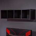 Mesh-Tek 4 Cube Shelf Unit Storage Unit Red And Black