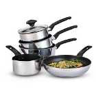 Prestige 9X Tougher Stainless Steel Non Stick Induction 5 Piece Set