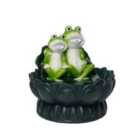 Streetwize Two Frogs On A Lily Pad Solar Water Feature