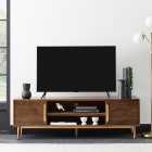 Anya Extra Wide TV Unit, Mango Wood for TVs up to 67" 