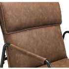 Gramercy Faux Leather Metal Arm Accent Chair