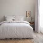 Gingham Natural 100% Cotton Duvet Cover and Pillowcase Set