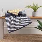 Mustard and Charcoal Striped Towel