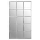 Premier Housewares Descartes Large Wall Mirror - Silver Metal