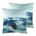Evans Lichfield Landscape Twin Pack Polyester Filled Cushions Royal