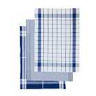 Interiors By Ph Set Of Three Tea Towels - Blue And White