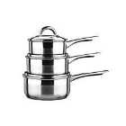 Interiors By Ph Two Tone Stainless Steel 3 Piece Pan Set