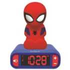 Spider-man Childrens Clock With Night Light