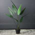 Artificial Real Touch Bird of Paradise Plant in Black Plant Pot