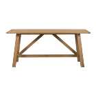 Maddox 6 Seater Trestle Dining Table, Oak