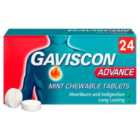 Gaviscon Advance Tabs Heartburn Relief Mint 24 per pack