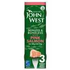 John West Wild Pink Salmon MSC Skinless & Boneless 3 x 80g