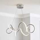 Skylar Curly LED Semi Flush Ceiling Light