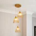 Elements Jaula Gold 3 Light Cluster Ceiling Fitting