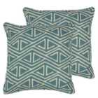Furn. Nomi Twin Pack Polyester Filled Cushions Teal