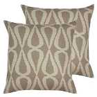 Furn. Nomi Twin Pack Polyester Filled Cushions Stone Grey