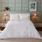 Dorma Bee Embroidery 100% Cotton Duvet Cover and Pillowcase Set