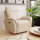 Monte Distressed Faux Leather Reclining Armchair