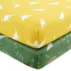 Dino Pack of 2 Fitted Sheets