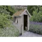 Forest Garden Apex Redwood Overlap Forest Retreat Shed Grey with Assembly - 6 x 4ft