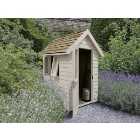 Forest Garden 6 x 4ft Apex Redwood Overlap Forest Retreat Shed Cream with Assembly