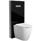 VitrA Vitrus Glass Surround Concealed Cistern for Back To Wall Toilet Pans - Black