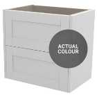 Duarti By Calypso Highwood 600mm Slimline 2 Drawer Wall Hung Vanity Unit - Panther Grey