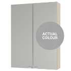 Duarti By Calypso Highwood 500mm Slimline Mirrored 2 Door Wall Hung Unit - Fossil Grey