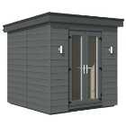 Kyube 2.55 x 2.55m Composite Horizontally Cladded Garden Room including Installation - Anthracite Grey