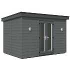 Kyube 3.74 x 2.52m Composite Horizontally Cladded Garden Room including Installation - Anthracite Grey