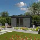 Kyube 4.96 x 2.52m Composite Horizontally Cladded Garden Room including Installation - Anthracite Grey
