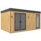 Kyube Plus 5.2 x 3.3m Premium Composite Vertically Cladded Garden Room including Installation - Turner Oak