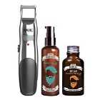 Wahl WAH9916803 Rechargeable Trimmer, Beard Oil And Beard Wash Gift Set