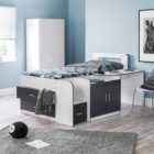 Cookie Cabin Bed, White & Grey