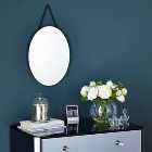 Oval Hanging Chain Wall Mirror