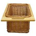 Pull Out Wicker Kitchen Baskets 400Mm