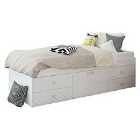 Low Single 3Ft Cabin Bed 4 Drawers White