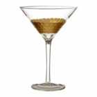 Premier Housewares Set of 2 Cocktail Glasses - Gold Honeycomb Design