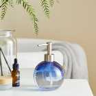Ombre Bubble Glass Blue Soap Dispenser