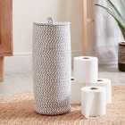 Paper Grey Woven Toilet Roll Storage
