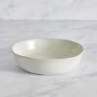 Amalfi Reactive Glaze Stoneware Pasta Bowl, White 