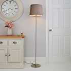 Tula Micro Pleat Grey Shade Floor Lamp