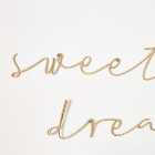Sweet Dreams Metal Wire Words Wall Art
