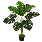 Outsunny 85cm Artificial Monstera Tree Fake Plant in Pot Indoor Outdoor Décor