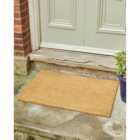 Astley Plain Rectangle Doormat Natural Non-Slip PVC Backing Waterproof 60 x 90 cm