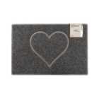 Oseasons Heart Medium Embossed Doormat in Grey with Open Back