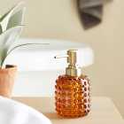 Bubble Glass Amber Soap Dispenser