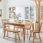 Maddox 4 Seater Rectangular Extendable Small Dining Table, Oak