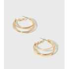 Gold Triple Midi Hoop Earrings